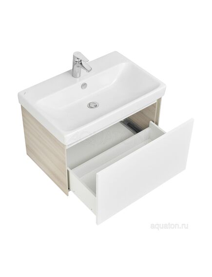 Купить Тумба под раковину AQUATON Рене 80 белый, грецкий орех 1A258601NRC80 (1a258601nrc80) по цене 28417.7 руб., в Санкт-Петебруге в интернет магазине 100-Систем, а также дургие товары AQUATON из раздела Тумбы под раковину и Мебель для ванной комнаты