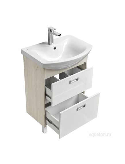 Купить Тумба под раковину AQUATON Бекка PRO 60 белый, дуб сомерсет 1A196601BAC20 (1a196601bac20) по цене 9936.5 руб., в Санкт-Петебруге в интернет магазине 100-Систем, а также дургие товары AQUATON из раздела Тумбы под раковину и Мебель для ванной комнаты