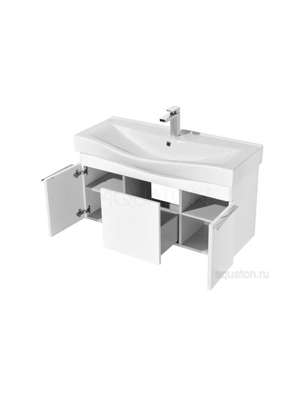 Купить Тумба под раковину AQUATON Беверли 100 белый 1A236701BV010 (1a236701bv010) по цене 19371.5 руб., в Санкт-Петебруге в интернет магазине 100-Систем, а также дургие товары AQUATON из раздела Тумбы под раковину и Мебель для ванной комнаты
