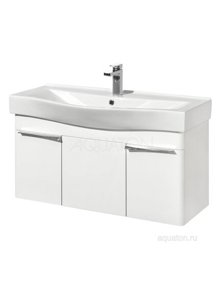 Купить Тумба под раковину AQUATON Беверли 100 белый 1A236701BV010 (1a236701bv010) по цене 19371.5 руб., в Санкт-Петебруге в интернет магазине 100-Систем, а также дургие товары AQUATON из раздела Тумбы под раковину и Мебель для ванной комнаты