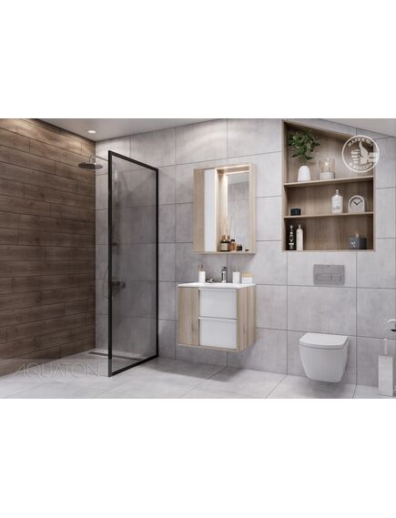 Купить Тумба под раковину AQUATON Бостон 60 дуб эврика 1A252501BN010 (1a252501bn010) по цене 18529.7 руб., в Санкт-Петебруге в интернет магазине 100-Систем, а также дургие товары AQUATON из раздела Тумбы под раковину и Мебель для ванной комнаты