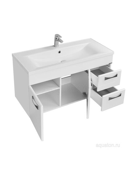 Купить Тумба под раковину AQUATON Диор 100 белый 1A167701DR010 (1a167701dr010) по цене 21207.7 руб., в Санкт-Петебруге в интернет магазине 100-Систем, а также дургие товары AQUATON из раздела Тумбы под раковину и Мебель для ванной комнаты