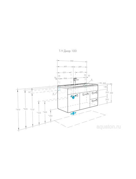 Купить Тумба под раковину AQUATON Диор 100 белый 1A167701DR010 (1a167701dr010) по цене 21207.7 руб., в Санкт-Петебруге в интернет магазине 100-Систем, а также дургие товары AQUATON из раздела Тумбы под раковину и Мебель для ванной комнаты