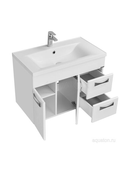 Купить Тумба под раковину AQUATON Диор 80 белый 1A167801DR010 (1a167801dr010) по цене 9259.7 руб., в Санкт-Петебруге в интернет магазине 100-Систем, а также дургие товары AQUATON из раздела Тумбы под раковину и Мебель для ванной комнаты