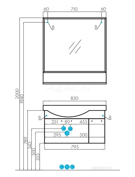 Купить Тумба под раковину AQUATON Инди 80 белый 1A188401ND010 (1a188401nd010) по цене 13251.5 руб., в Санкт-Петебруге в интернет магазине 100-Систем, а также дургие товары AQUATON из раздела Тумбы под раковину и Мебель для ванной комнаты