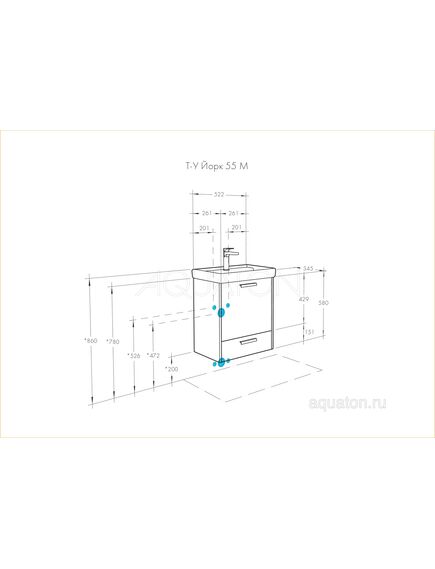 Купить Тумба под раковину AQUATON Йорк 55 М белый, ясень фабрик 1A170801YOAV0 (1a170801yoav0) по цене 10001.3 руб., в Санкт-Петебруге в интернет магазине 100-Систем, а также дургие товары AQUATON из раздела Тумбы под раковину и Мебель для ванной комнаты