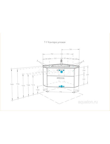Купить Тумба под раковину AQUATON Кантара угловая дуб полярный 1A205601ANW70 (1a205601anw70) по цене 39747.7 руб., в Санкт-Петебруге в интернет магазине 100-Систем, а также дургие товары AQUATON из раздела Тумбы под раковину и Мебель для ванной комнаты