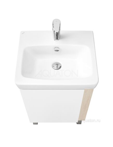 Купить Тумба под раковину AQUATON Кантри 50 белый, дуб верона 1A257801AHB20 (1a257801ahb20) по цене 8491.5 руб., в Санкт-Петебруге в интернет магазине 100-Систем, а также дургие товары AQUATON из раздела Тумбы под раковину и Мебель для ванной комнаты