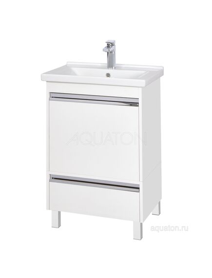 Купить Тумба под раковину AQUATON Капри 60 белый глянец 1A230101KP010 (1a230101kp010) по цене 18529.7 руб., в Санкт-Петебруге в интернет магазине 100-Систем, а также дургие товары AQUATON из раздела Тумбы под раковину и Мебель для ванной комнаты