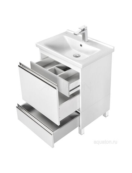 Купить Тумба под раковину AQUATON Капри 60 белый глянец 1A230101KP010 (1a230101kp010) по цене 18529.7 руб., в Санкт-Петебруге в интернет магазине 100-Систем, а также дургие товары AQUATON из раздела Тумбы под раковину и Мебель для ванной комнаты