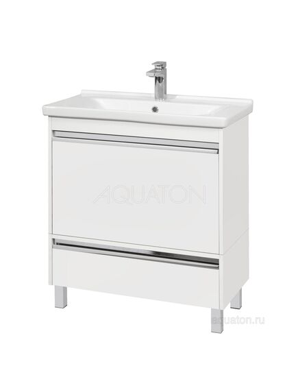 Купить Тумба под раковину AQUATON Капри 80 белый глянец 1A230201KP010 (1a230201kp010) по цене 21619.7 руб., в Санкт-Петебруге в интернет магазине 100-Систем, а также дургие товары AQUATON из раздела Тумбы под раковину и Мебель для ванной комнаты