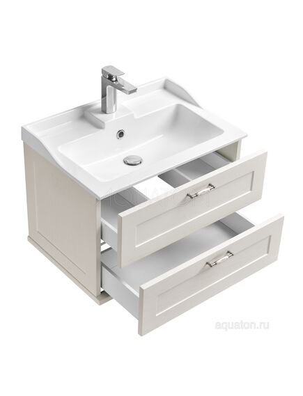 Купить Тумба под раковину AQUATON Леон 65 дуб белый 1A187001LBPS0 (1a187001lbps0) по цене 22031.7 руб., в Санкт-Петебруге в интернет магазине 100-Систем, а также дургие товары AQUATON из раздела Тумбы под раковину и Мебель для ванной комнаты