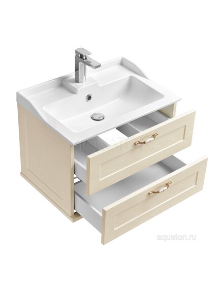 Купить Тумба под раковину AQUATON Леон 65 дуб бежевый 1A187001LBPR0 (1a187001lbpr0) по цене 22031.7 руб., в Санкт-Петебруге в интернет магазине 100-Систем, а также дургие товары AQUATON из раздела Тумбы под раковину и Мебель для ванной комнаты