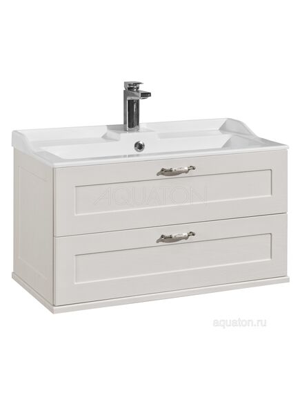 Купить Тумба под раковину AQUATON Леон 80 дуб белый 1A186301LBPS0 (1a186301lbps0) по цене 25430.7 руб., в Санкт-Петебруге в интернет магазине 100-Систем, а также дургие товары AQUATON из раздела Тумбы под раковину и Мебель для ванной комнаты