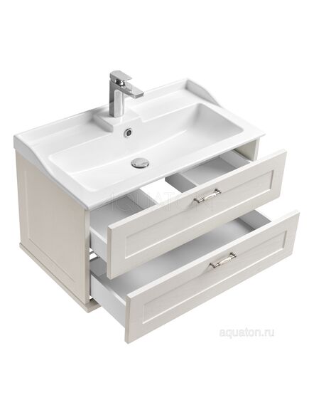 Купить Тумба под раковину AQUATON Леон 80 дуб белый 1A186301LBPS0 (1a186301lbps0) по цене 25430.7 руб., в Санкт-Петебруге в интернет магазине 100-Систем, а также дургие товары AQUATON из раздела Тумбы под раковину и Мебель для ванной комнаты