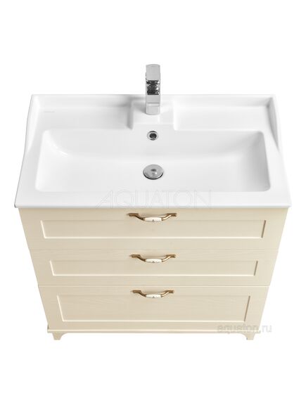 Купить Тумба под раковину AQUATON Леон 80 Н дуб бежевый 1A187801LBPR0 (1a187801lbpr0) по цене 33567.7 руб., в Санкт-Петебруге в интернет магазине 100-Систем, а также дургие товары AQUATON из раздела Тумбы под раковину и Мебель для ванной комнаты