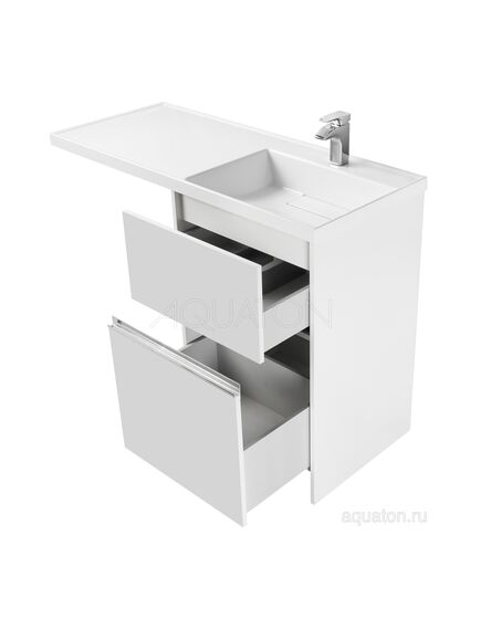 Купить Тумба под раковину AQUATON Лондри 60 белый с фасадом 1A235901LH010 (1a235901lh010) по цене 16342.5 руб., в Санкт-Петебруге в интернет магазине 100-Систем, а также дургие товары AQUATON из раздела Тумбы под раковину и Мебель для ванной комнаты