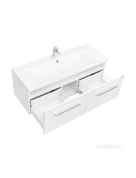 Купить Тумба под раковину AQUATON Мадрид 120 М 2 ящика белый 1A170301MA010 (1a170301ma010) по цене 33979.7 руб., в Санкт-Петебруге в интернет магазине 100-Систем, а также дургие товары AQUATON из раздела Тумбы под раковину и Мебель для ванной комнаты