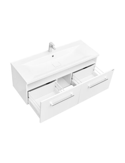 Купить Тумба 2 ящика с раковиной Айрис М 120 белая AQUATON Мадрид 1A1703K3MA010 (1a1703k3ma010) по цене 51479.4 руб., в Санкт-Петебруге в интернет магазине 100-Систем, а также дургие товары AQUATON из раздела Тумбы под раковину и Мебель для ванной комнаты