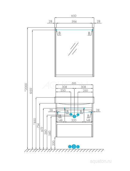 Купить Тумба под раковину AQUATON Нортон 65 белая 1A248801NT010 (1a248801nt010) по цене 13432 руб., в Санкт-Петебруге в интернет магазине 100-Систем, а также дургие товары AQUATON из раздела Тумбы под раковину и Мебель для ванной комнаты