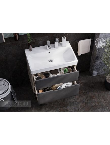 Купить Тумба под раковину AQUATON Оливия 70 грей, дуб ойстер 1A254301OLUG0 (1a254301olug0) по цене 15376.5 руб., в Санкт-Петебруге в интернет магазине 100-Систем, а также дургие товары AQUATON из раздела Тумбы под раковину и Мебель для ванной комнаты