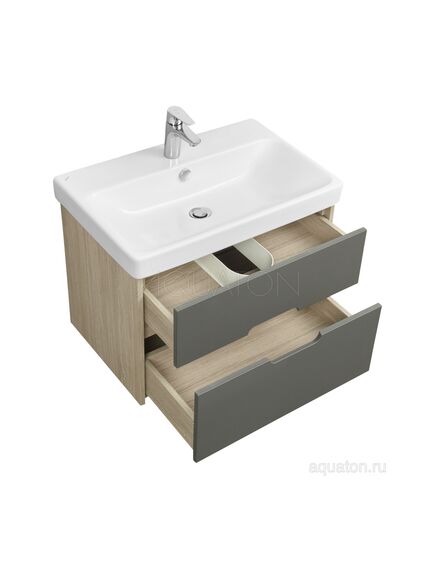 Купить Тумба под раковину AQUATON Оливия 70 грей, дуб ойстер 1A254301OLUG0 (1a254301olug0) по цене 15376.5 руб., в Санкт-Петебруге в интернет магазине 100-Систем, а также дургие товары AQUATON из раздела Тумбы под раковину и Мебель для ванной комнаты