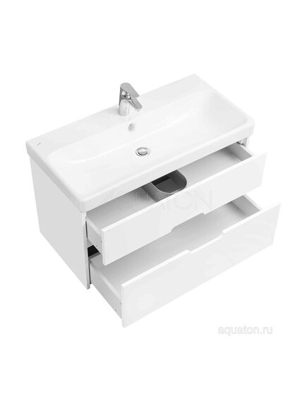 Купить Тумба под раковину AQUATON Оливия 90 белый матовый 1A254401OL010 (1a254401ol010) по цене 17586.5 руб., в Санкт-Петебруге в интернет магазине 100-Систем, а также дургие товары AQUATON из раздела Тумбы под раковину и Мебель для ванной комнаты