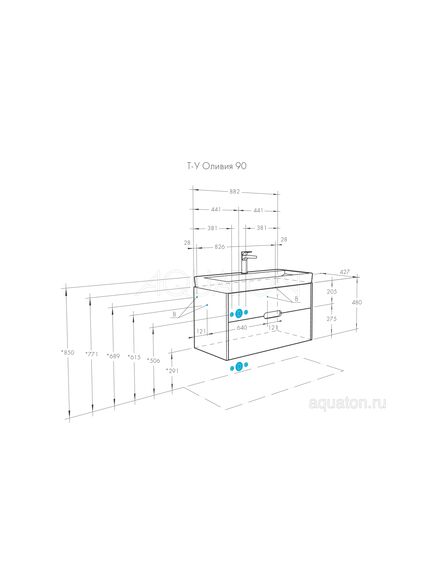 Купить Тумба под раковину AQUATON Оливия 90 бежевый, дуб велл 1A254401OLVG0 (1a254401olvg0) по цене 17586.5 руб., в Санкт-Петебруге в интернет магазине 100-Систем, а также дургие товары AQUATON из раздела Тумбы под раковину и Мебель для ванной комнаты