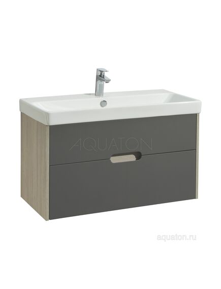 Купить Тумба под раковину AQUATON Оливия 90 грей, дуб ойстер 1A254401OLUG0 (1a254401olug0) по цене 17586.5 руб., в Санкт-Петебруге в интернет магазине 100-Систем, а также дургие товары AQUATON из раздела Тумбы под раковину и Мебель для ванной комнаты