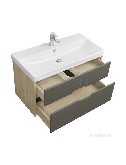 Купить Тумба под раковину AQUATON Оливия 90 грей, дуб ойстер 1A254401OLUG0 (1a254401olug0) по цене 17586.5 руб., в Санкт-Петебруге в интернет магазине 100-Систем, а также дургие товары AQUATON из раздела Тумбы под раковину и Мебель для ванной комнаты
