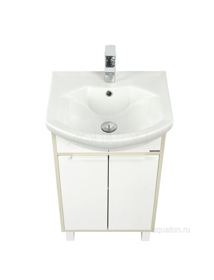 Купить Тумба под раковину AQUATON Рико 50 белый, ясень фабрик 1A212401RIB90 (1a212401rib90) по цене 8831.5 руб., в Санкт-Петебруге в интернет магазине 100-Систем, а также дургие товары AQUATON из раздела Тумбы под раковину и Мебель для ванной комнаты