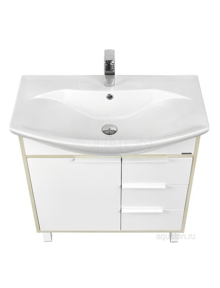Купить Тумба под раковину AQUATON Рико 80 белый, ясень фабрик 1A215401RIB90 (1a215401rib90) по цене 16651.5 руб., в Санкт-Петебруге в интернет магазине 100-Систем, а также дургие товары AQUATON из раздела Тумбы под раковину и Мебель для ванной комнаты