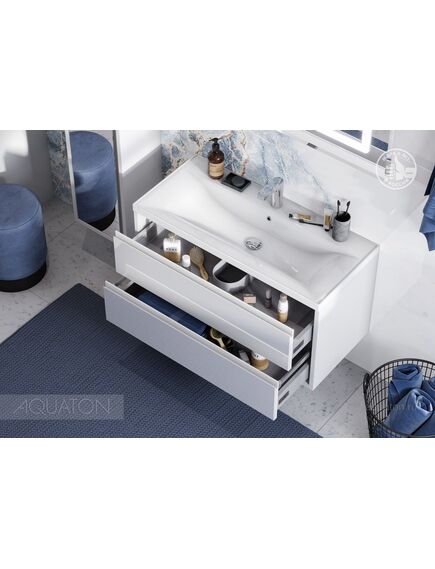 Купить Тумба под раковину AQUATON Римини 100 белый глянец 1A232801RN010 NEW (1a232801rn010) по цене 41896.5 руб., в Санкт-Петебруге в интернет магазине 100-Систем, а также дургие товары AQUATON из раздела Тумбы под раковину и Мебель для ванной комнаты