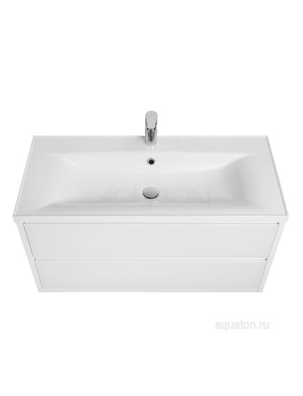 Купить Тумба под раковину AQUATON Римини 100 белый глянец 1A232801RN010 NEW (1a232801rn010) по цене 41896.5 руб., в Санкт-Петебруге в интернет магазине 100-Систем, а также дургие товары AQUATON из раздела Тумбы под раковину и Мебель для ванной комнаты