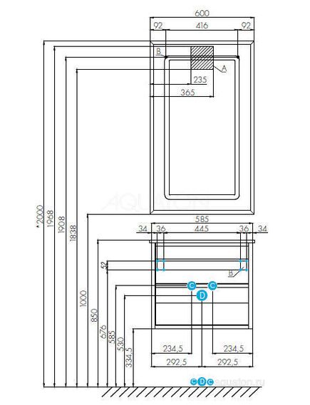 Купить Тумба под раковину AQUATON Римини 60 черный глянец 1A226601RN950 NEW (1a226601rn950) по цене 37193.3 руб., в Санкт-Петебруге в интернет магазине 100-Систем, а также дургие товары AQUATON из раздела Тумбы под раковину и Мебель для ванной комнаты