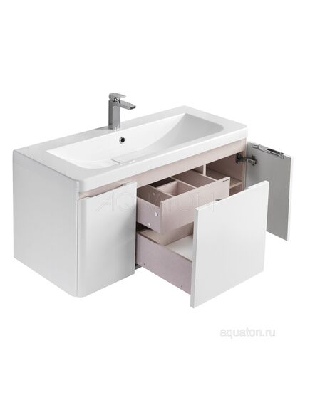 Купить Тумба под раковину AQUATON Шерилл 105 белый 1A206301SH010 (1a206301sh010) по цене 38751.5 руб., в Санкт-Петебруге в интернет магазине 100-Систем, а также дургие товары AQUATON из раздела Тумбы под раковину и Мебель для ванной комнаты