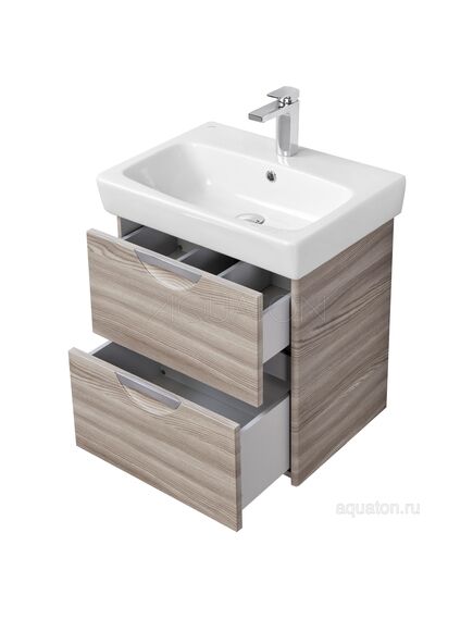 Купить Тумба под раковину AQUATON Сильва 60 дуб фьорд 1A211801SIW60 (1a211801siw60) по цене 15954.7 руб., в Санкт-Петебруге в интернет магазине 100-Систем, а также дургие товары AQUATON из раздела Тумбы под раковину и Мебель для ванной комнаты