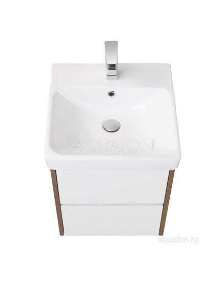 Купить Тумба под раковину AQUATON Сканди 45 белая, дуб рустикальный 1A251601SDZ90 (1a251601sdz90) по цене 9142.5 руб., в Санкт-Петебруге в интернет магазине 100-Систем, а также дургие товары AQUATON из раздела Тумбы под раковину и Мебель для ванной комнаты