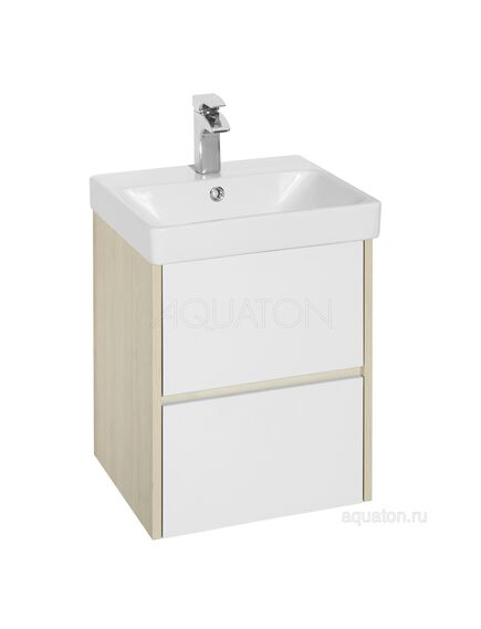 Купить Тумба под раковину AQUATON Сканди 45 белая, дуб верона 1A251601SDB20 (1a251601sdb20) по цене 9142.5 руб., в Санкт-Петебруге в интернет магазине 100-Систем, а также дургие товары AQUATON из раздела Тумбы под раковину и Мебель для ванной комнаты