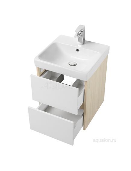 Купить Тумба под раковину AQUATON Сканди 45 белая, дуб верона 1A251601SDB20 (1a251601sdb20) по цене 9142.5 руб., в Санкт-Петебруге в интернет магазине 100-Систем, а также дургие товары AQUATON из раздела Тумбы под раковину и Мебель для ванной комнаты