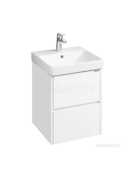 Купить Тумба под раковину AQUATON Сканди 45 белый матовый, белый глянец 1A251601SD010 (1a251601sd010) по цене 9217.5 руб., в Санкт-Петебруге в интернет магазине 100-Систем, а также дургие товары AQUATON из раздела Тумбы под раковину и Мебель для ванной комнаты