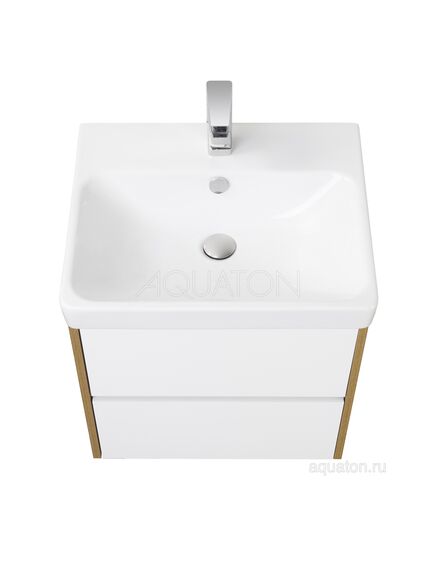 Купить Тумба под раковину AQUATON Сканди 55 белая, дуб рустикальный 1A251701SDZ90 (1a251701sdz90) по цене 9592.5 руб., в Санкт-Петебруге в интернет магазине 100-Систем, а также дургие товары AQUATON из раздела Тумбы под раковину и Мебель для ванной комнаты