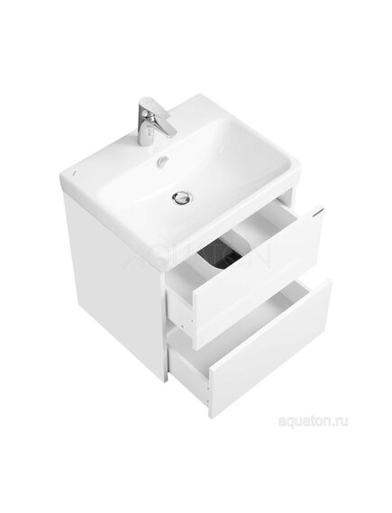 Купить Тумба под раковину AQUATON Сканди 55 белый матовый, белый глянец 1A251701SD010 (1a251701sd010) по цене 9742.5 руб., в Санкт-Петебруге в интернет магазине 100-Систем, а также дургие товары AQUATON из раздела Тумбы под раковину и Мебель для ванной комнаты