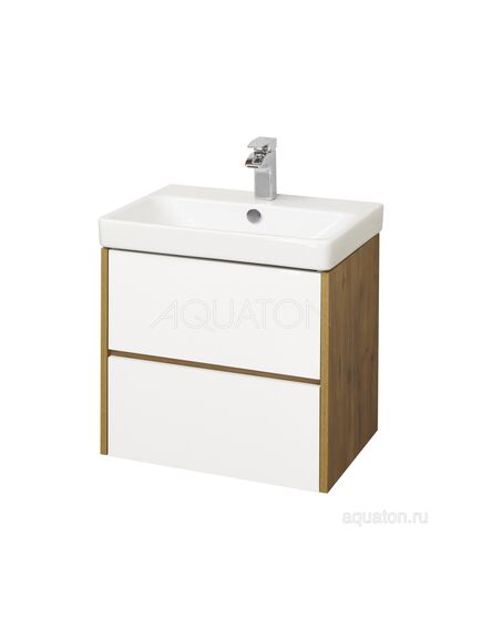 Купить Тумба под раковину AQUATON Сканди 70 белая, дуб рустикальный 1A251801SDZ90 (1a251801sdz90) по цене 9967.5 руб., в Санкт-Петебруге в интернет магазине 100-Систем, а также дургие товары AQUATON из раздела Тумбы под раковину и Мебель для ванной комнаты