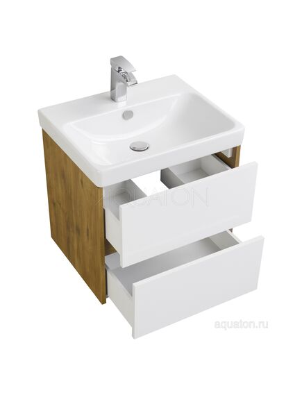 Купить Тумба под раковину AQUATON Сканди 70 белая, дуб рустикальный 1A251801SDZ90 (1a251801sdz90) по цене 9967.5 руб., в Санкт-Петебруге в интернет магазине 100-Систем, а также дургие товары AQUATON из раздела Тумбы под раковину и Мебель для ванной комнаты