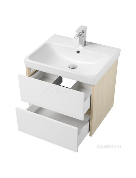 Купить Тумба под раковину AQUATON Сканди 70 белая, дуб верона 1A251801SDB20 (1a251801sdb20) по цене 9967.5 руб., в Санкт-Петебруге в интернет магазине 100-Систем, а также дургие товары AQUATON из раздела Тумбы под раковину и Мебель для ванной комнаты