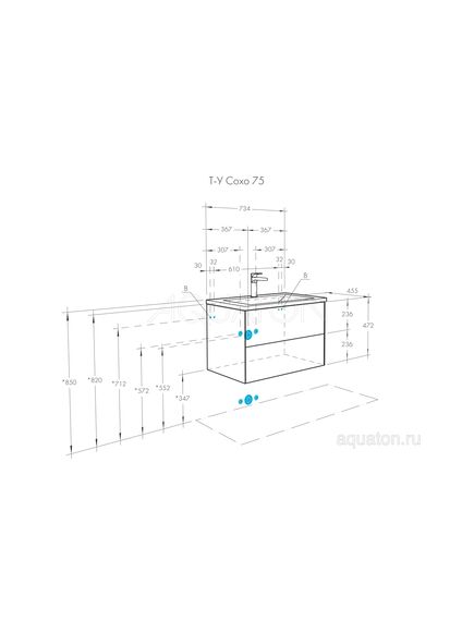 Купить Тумба под раковину AQUATON Сохо 75 дуб веллингтон, графит софт 1A258101AJA00 (1a258101aja00) по цене 19492.5 руб., в Санкт-Петебруге в интернет магазине 100-Систем, а также дургие товары AQUATON из раздела Тумбы под раковину и Мебель для ванной комнаты