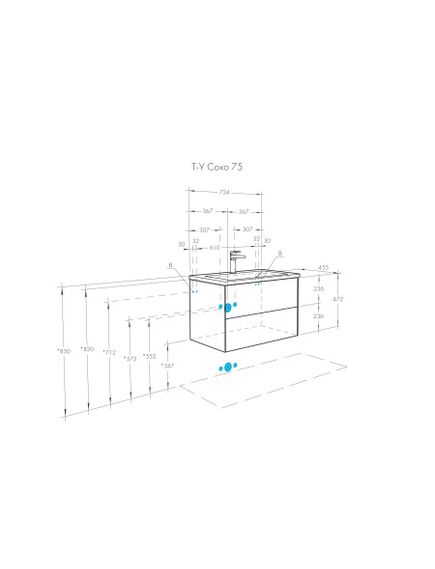 Купить Тумба под раковину белая 75см AQUATON Сохо 1A258101AJ010 (1a258101aj010) по цене 19492.5 руб., в Санкт-Петебруге в интернет магазине 100-Систем, а также дургие товары AQUATON из раздела Тумбы под раковину и Мебель для ванной комнаты