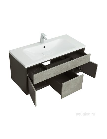 Купить Тумба под раковину AQUATON Уэльс 100 графит 1A267601WA6A0 new (1a267601wa6a0) по цене 41498.7 руб., в Санкт-Петебруге в интернет магазине 100-Систем, а также дургие товары AQUATON из раздела Тумбы под раковину и Мебель для ванной комнаты