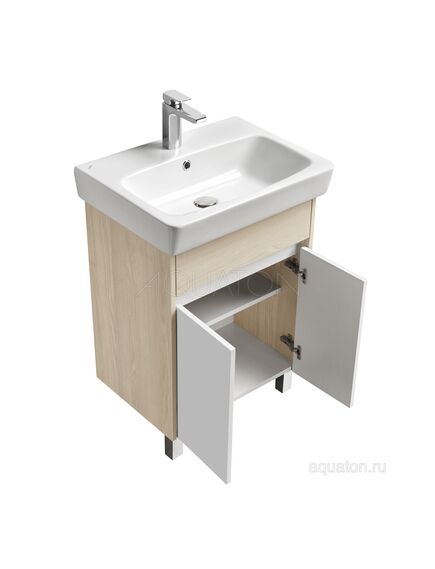 Купить Тумба под раковину AQUATON Верди PRO 60 Н белый, ясень фабрик 1A207701VDAV0 (1a207701vdav0) по цене 11296.5 руб., в Санкт-Петебруге в интернет магазине 100-Систем, а также дургие товары AQUATON из раздела Тумбы под раковину и Мебель для ванной комнаты